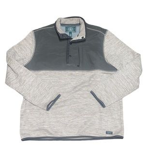 Men’s GH Bass and Co. 1/4 Zip Pullover Sweater Jacket along Sleeve Size Large
